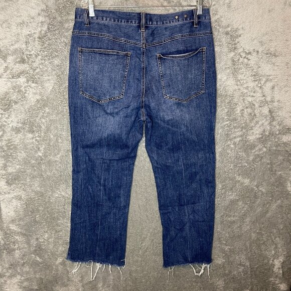 Cabi Women 5th Avenue Women Cropped High Rise Dark Wash Stretch Denim Jean 12 - Picture 2 of 11